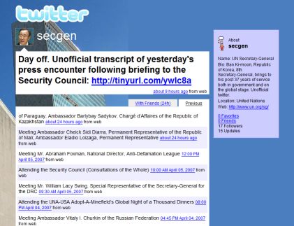 UN Sec-Gen Twitter screenshot
